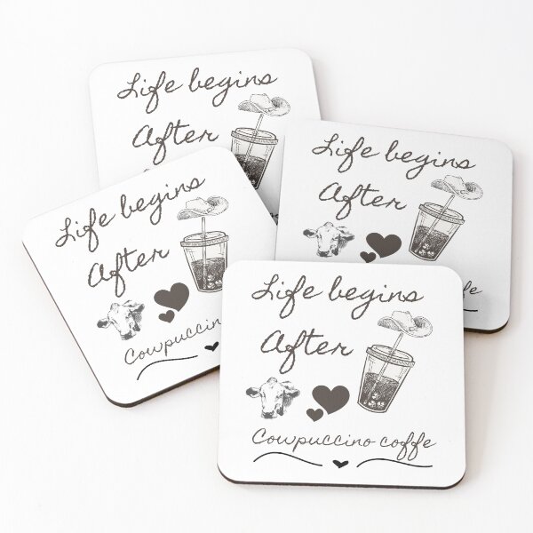 Item preview, Copy of life begins after cowpuccino coffee designed and sold by Cosmicworld07.