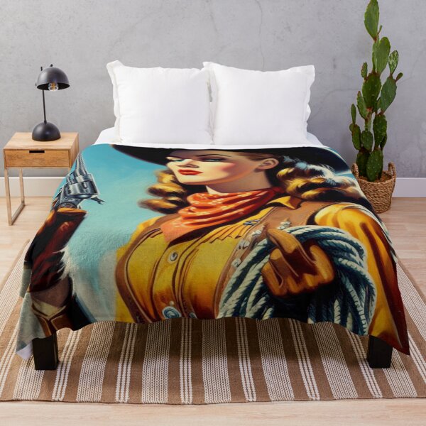 Artikelvorschau, Retro Pulp Cowgirl Pin Up entworfen und verkauft von PulpVintage.