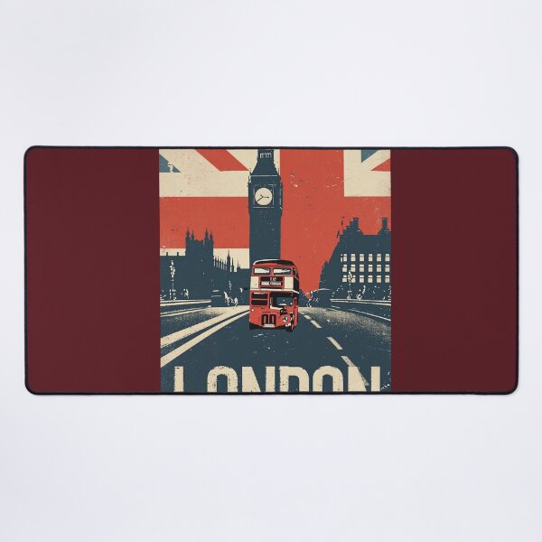 Item preview, LONDON UK travel poster in the style of 50s screen print travel posters designed and sold by windmildesigner.