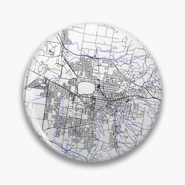 Item preview, Ballarat - Black Thin outline map designed and sold by Rupert Russell.