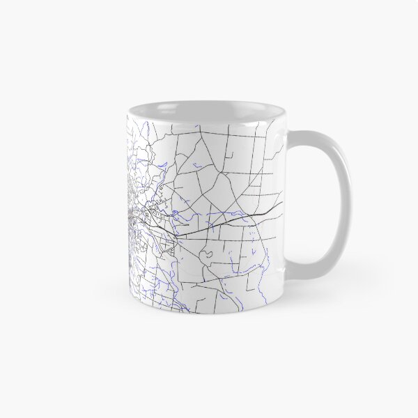 Item preview, Ballarat - Black Thin outline map designed and sold by Rupert Russell.