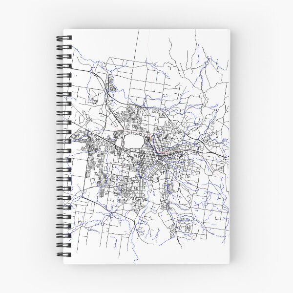 Item preview, Ballarat - Black Thin outline map designed and sold by Rupert Russell.