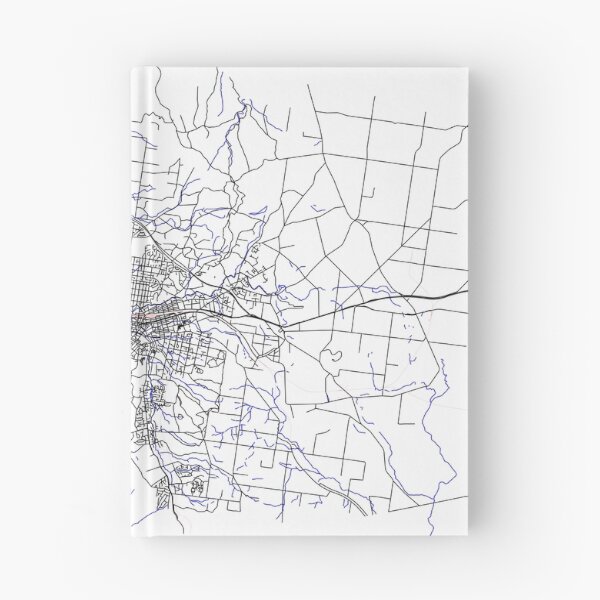 Item preview, Ballarat - Black Thin outline map designed and sold by Rupert Russell.