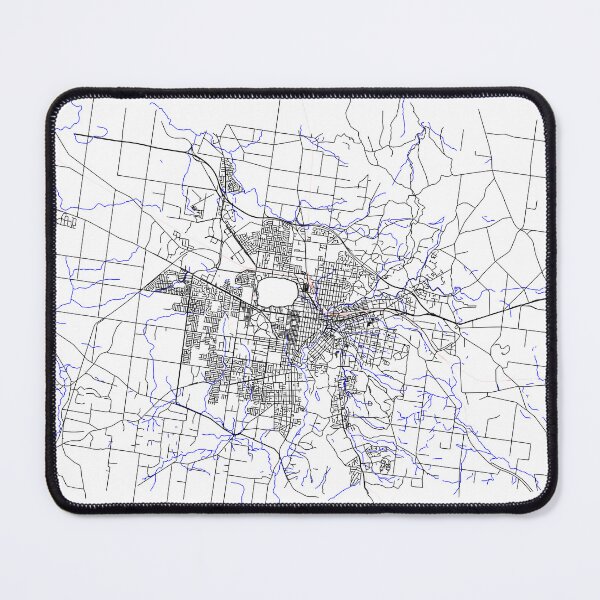 Item preview, Ballarat - Black Thin outline map designed and sold by Rupert Russell.
