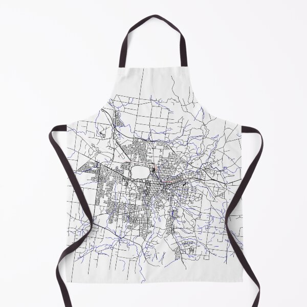 Item preview, Ballarat - Black Thin outline map designed and sold by Rupert Russell.