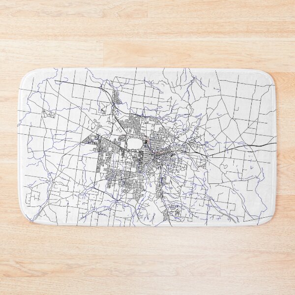 Item preview, Ballarat - Black Thin outline map designed and sold by Rupert Russell.