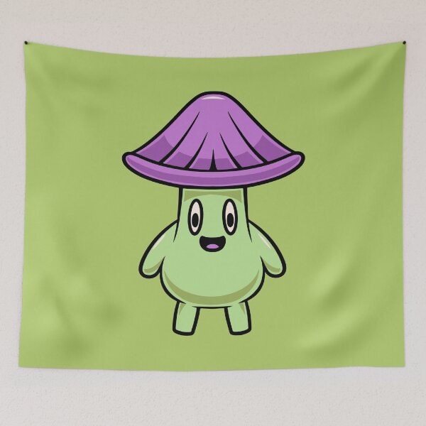 Item preview, Cute Mushroom Cortinarius Violaceus smiling illustration designed and sold by cubbone.