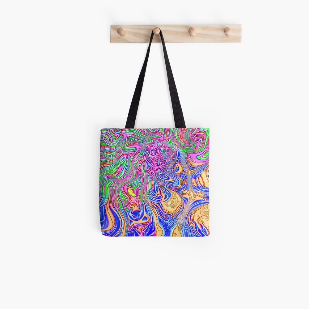 Abstract liquid ways Tote Bag
