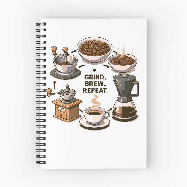 Item preview, Grind Brew Repeat designed and sold by YokujinDesign.