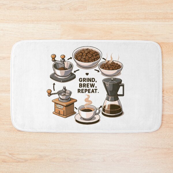 Item preview, Grind Brew Repeat designed and sold by YokujinDesign.