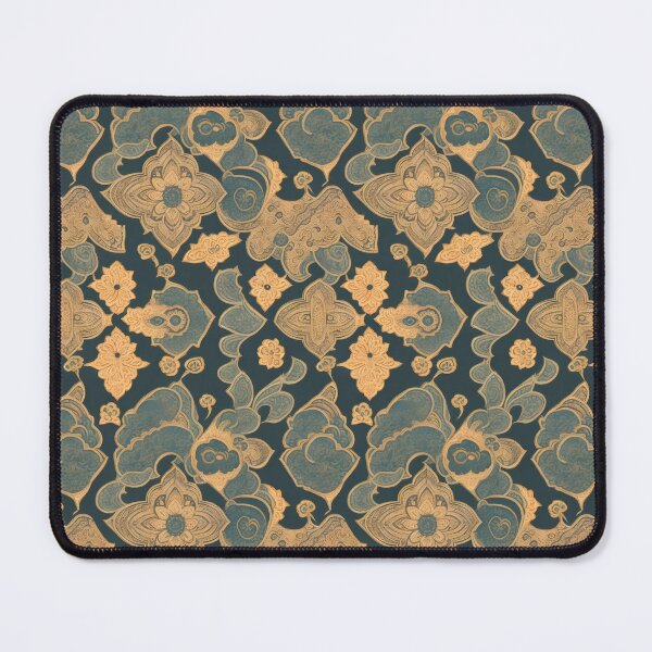 Item preview, Beautiful flowers and deep blue Thai pattern designed and sold by Alla1111.