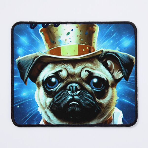 Item preview, Pug HAPPY HOLIDAYS 129 NEW YEARS DAY PUGGY HOLIDAYS designed and sold by RedBluffTraders.