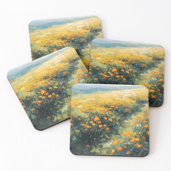 Item preview, Blooming Marigold Paths - Impressionist Style designed and sold by HAL2501.