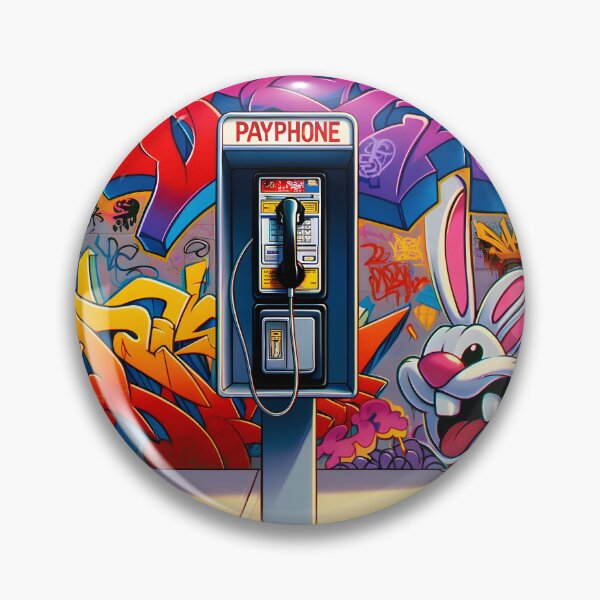 Item preview, Urban Graffiti Payphone Retro Art designed and sold by inkArtistryfine.