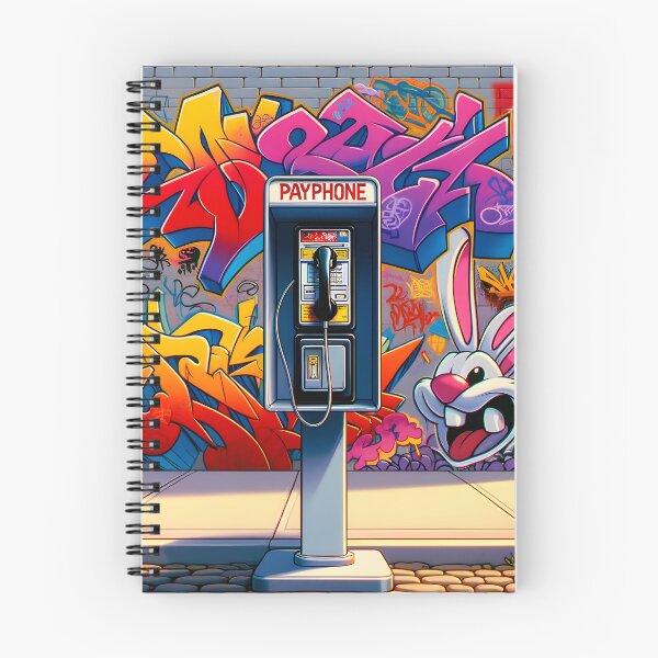 Item preview, Urban Graffiti Payphone Retro Art designed and sold by inkArtistryfine.