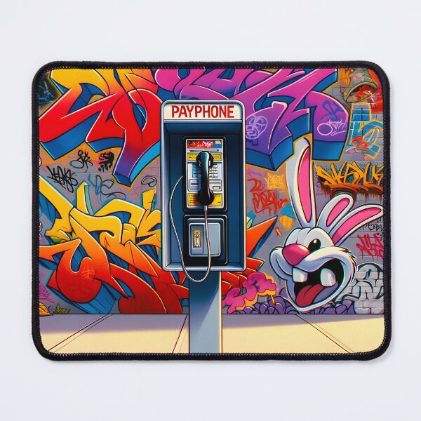 Item preview, Urban Graffiti Payphone Retro Art designed and sold by inkArtistryfine.