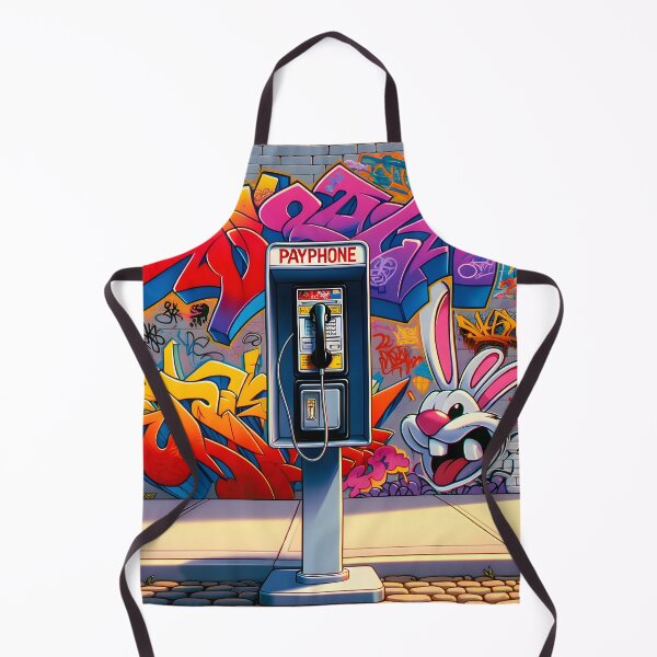 Item preview, Urban Graffiti Payphone Retro Art designed and sold by inkArtistryfine.