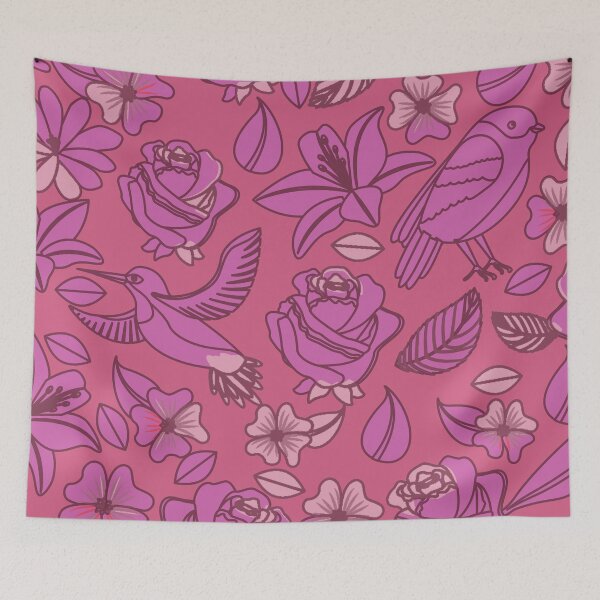 Item preview, Bird and rose pattern designed and sold by Mini-Anni.