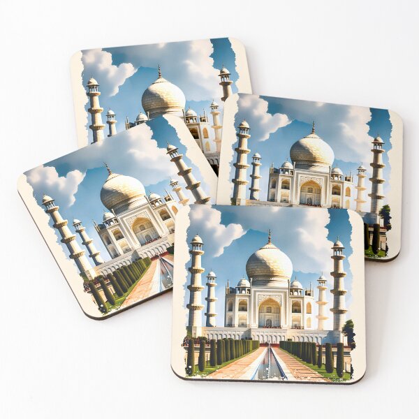 Item preview, Taj Mahal with place and timeline digital art designed and sold by TheInfiniteArt.