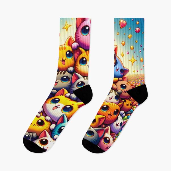 Item preview, Enchanted Kaleidoscope of Cartoon Kittens designed and sold by inkArtistryfine.