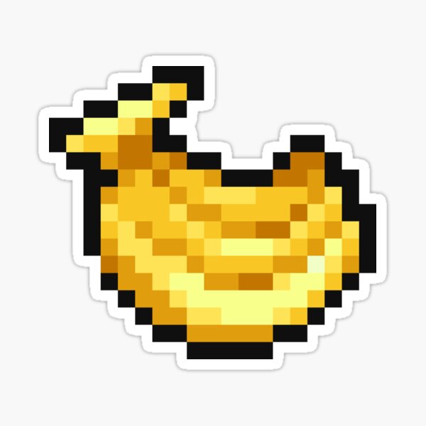 Banana Icon 8 bit Sticker