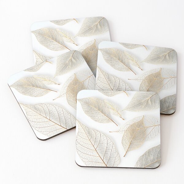 Item preview, Earthtone skeleton leaf decorative print designed and sold by dcrc.