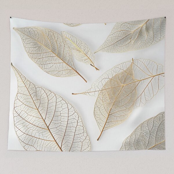 Item preview, Earthtone skeleton leaf decorative print designed and sold by dcrc.