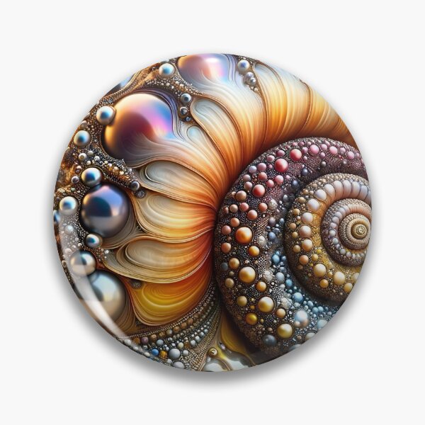 Item preview, Pearlescent Jewelled Snail Shell designed and sold by AI-Pi-art.