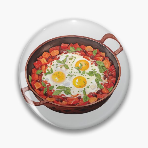 Item preview, Shakshuka - Poached Eggs In Spicy Tomato Pepper Sauce designed and sold by Alicia Chee.