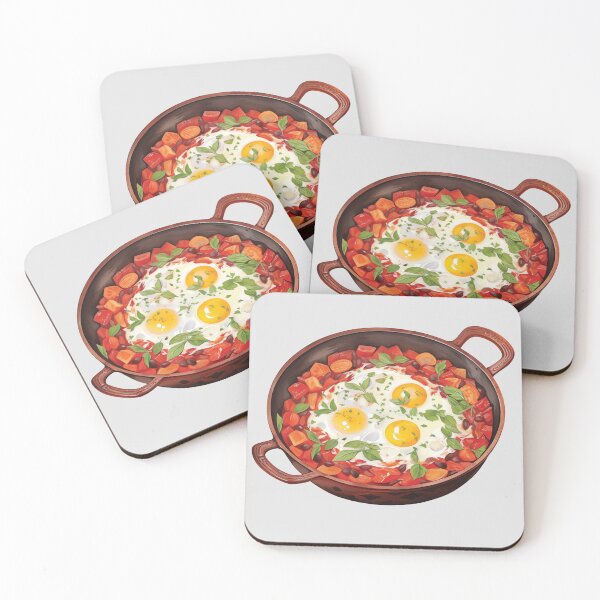 Item preview, Shakshuka - Poached Eggs In Spicy Tomato Pepper Sauce designed and sold by Alicia Chee.
