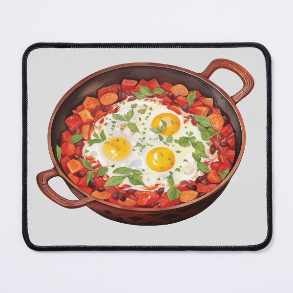 Item preview, Shakshuka - Poached Eggs In Spicy Tomato Pepper Sauce designed and sold by Alicia Chee.
