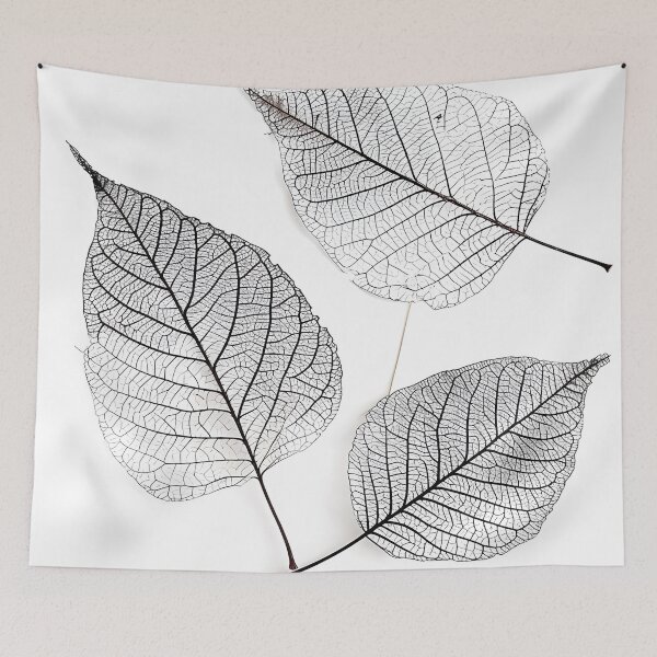 Item preview, earthtone skeleton leaf decorative print designed and sold by dcrc.