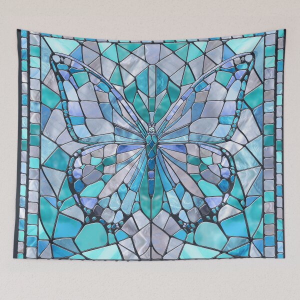 Item preview, Butterfly - blue mosaic art designed and sold by k9printart.