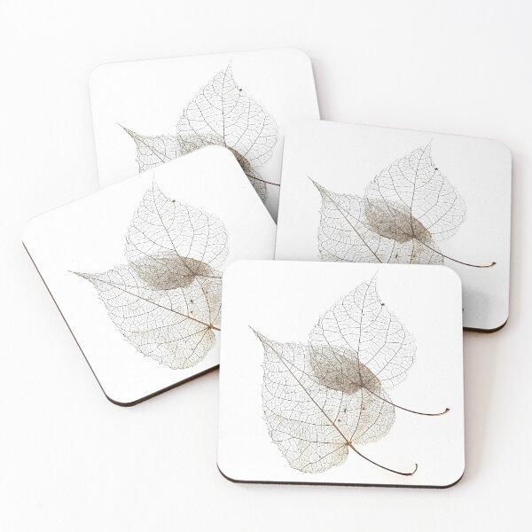 Item preview, earthtone skeleton leaf decorative print designed and sold by dcrc.