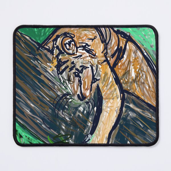 Item preview, Tiger Lies on the Tree abstract painting by kartick dutta designed and sold by KARTICK DUTTA.