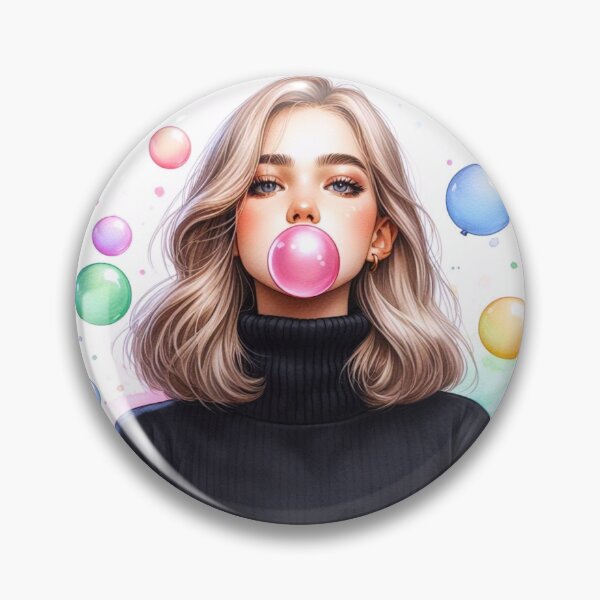 Item preview, Girl blowing bubble gum. designed and sold by growing-mom.
