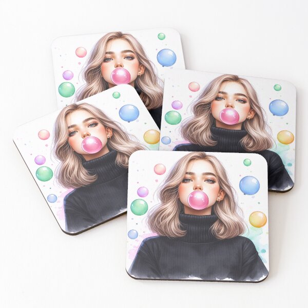 Item preview, Girl blowing bubble gum. designed and sold by growing-mom.