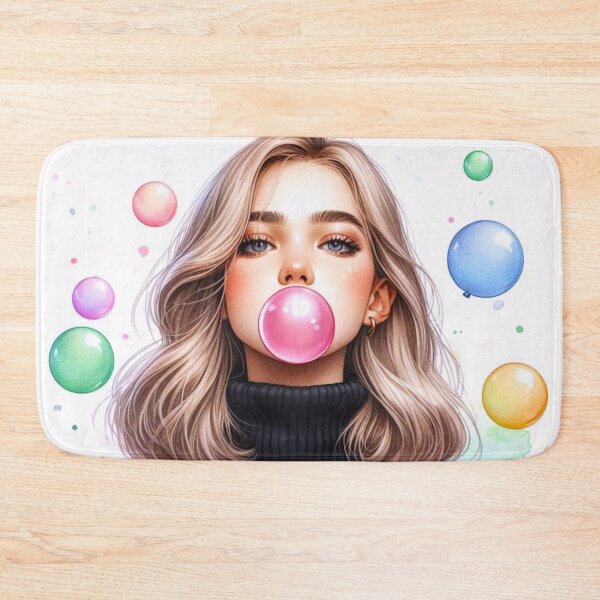 Item preview, Girl blowing bubble gum. designed and sold by growing-mom.