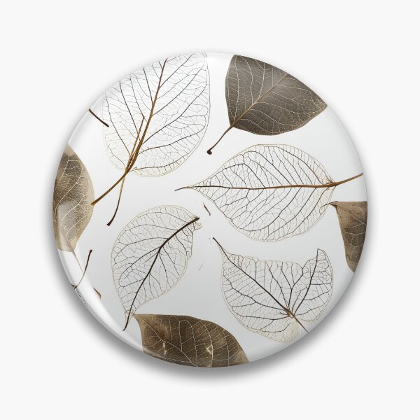 Item preview, earthtone skeleton leaf decorative print designed and sold by dcrc.
