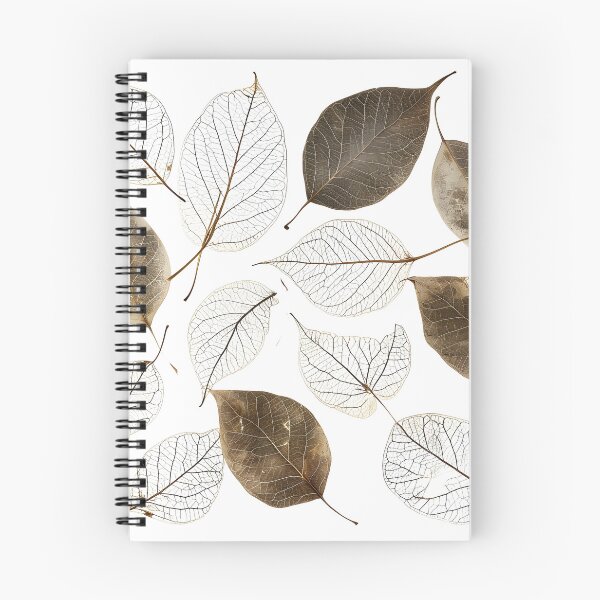 Item preview, earthtone skeleton leaf decorative print designed and sold by dcrc.