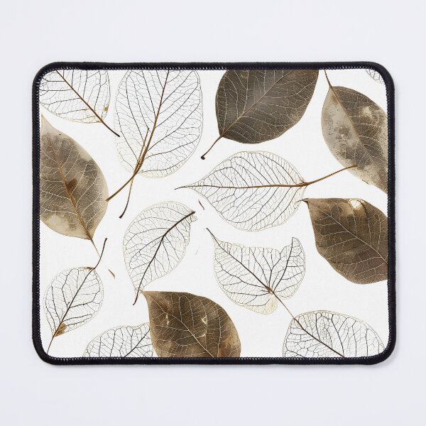 Item preview, earthtone skeleton leaf decorative print designed and sold by dcrc.