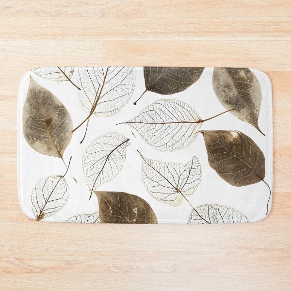 Item preview, earthtone skeleton leaf decorative print designed and sold by dcrc.