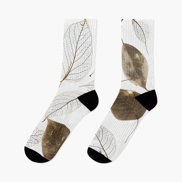 Item preview, earthtone skeleton leaf decorative print designed and sold by dcrc.