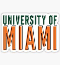 University of Miami offset type Sticker
