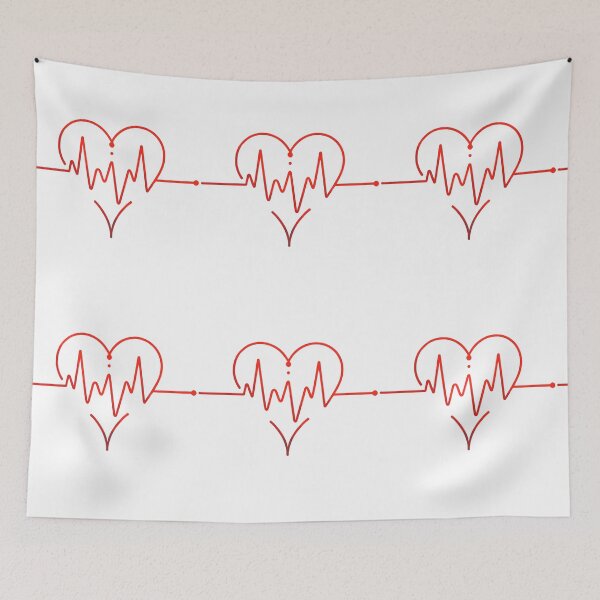 Item preview, Heartbeat Love T-Shirt - Minimalist EKG Heart Design designed and sold by Inlineshirts.