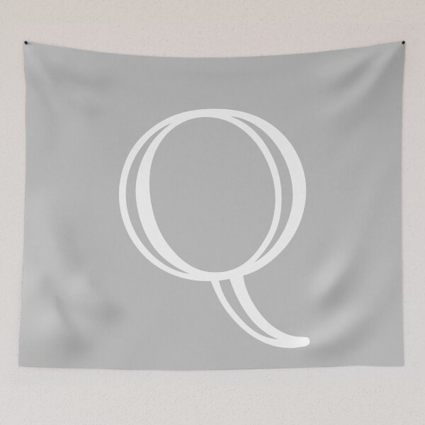 Item preview, Silver Gray Basic And Elegant Monogram Q designed and sold by rewstudio.