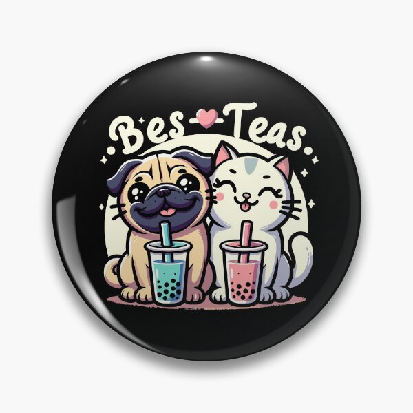 Item preview, Funny Cat And Dog Are Besties Bes-Teas designed and sold by SubtleSplit.