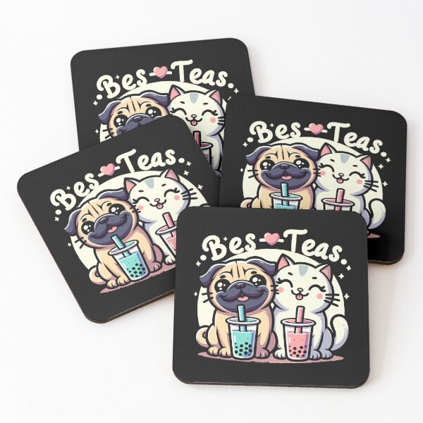 Item preview, Funny Cat And Dog Are Besties Bes-Teas designed and sold by SubtleSplit.