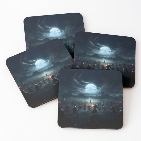 Item preview, Battle Under the Moonlight - Dark Epic Medieval Fantasy Battle designed and sold by FantasyFusion.