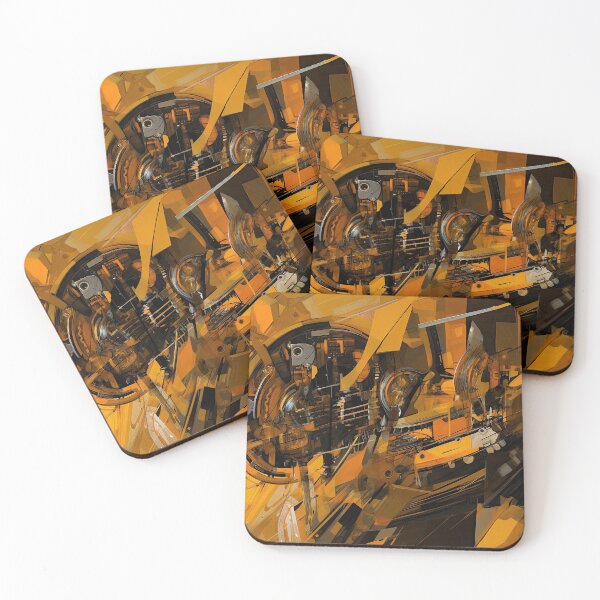Item preview, Industrial Abstract In Yellow designed and sold by NeoNebulaArt.